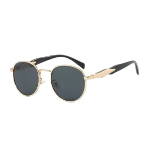 Gafas de Sol Redondas de Moda Europea Metal UV400 para Mujer - Zynvel