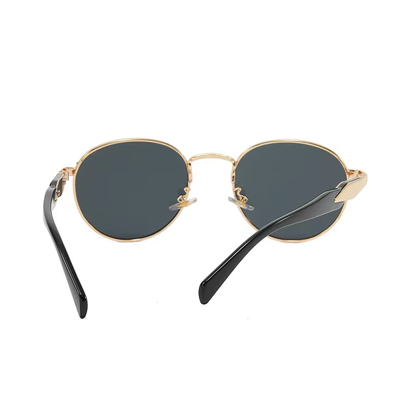 Gafas de Sol Redondas de Moda Europea Metal UV400 para Mujer - Zynvel