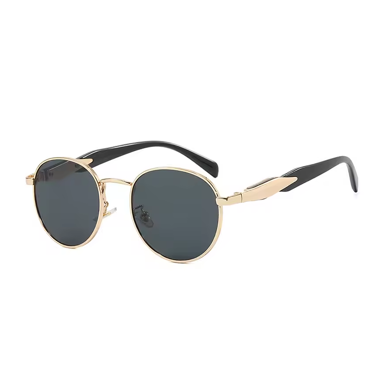 Gafas de Sol Redondas de Moda Europea Metal UV400 para Mujer - Zynvel