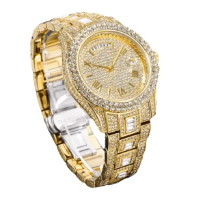 Reloj de Hombre Dorado de Acero Inoxidable Lujo - Zynvel