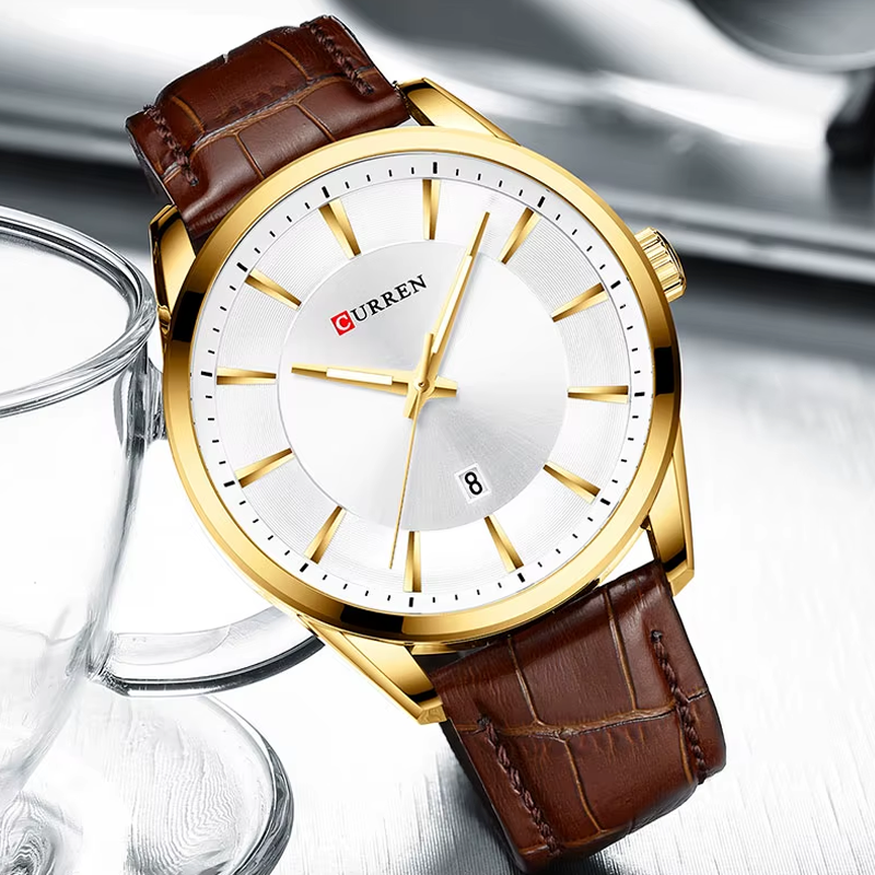 Reloj de Hombre Elegante con Correa de Cuero - Zynvel