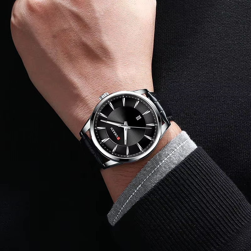 Reloj de Hombre Elegante con Correa de Cuero - Zynvel